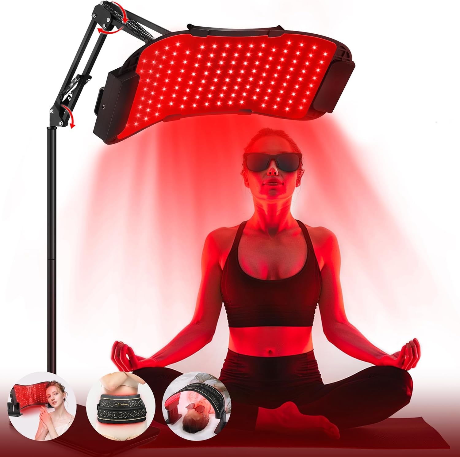 Multifunction Red Light Therapy for Body and Face, 850Nm Near-Infrared Light Therapy LED Mask Facial Body Beauty Equipment for Skin Care at Home